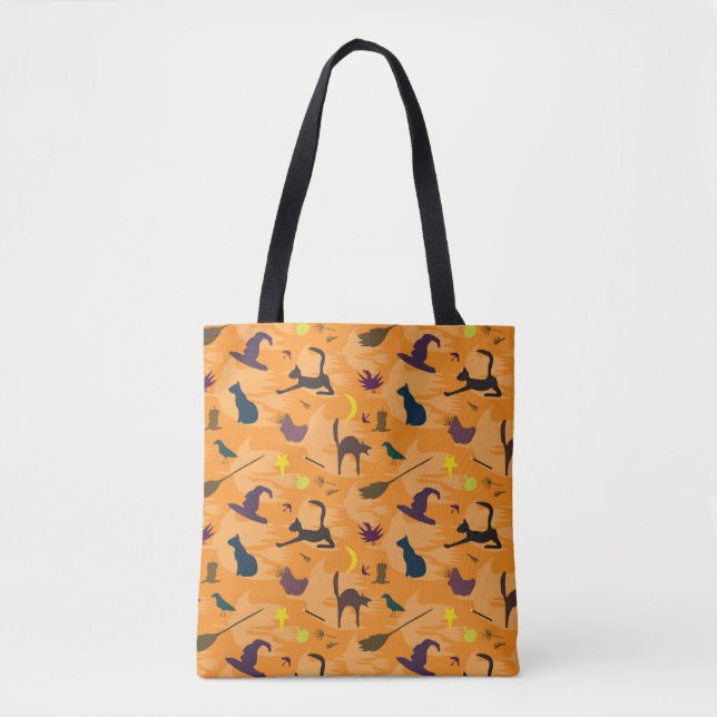 Hello Witch - seamless Halloween pattern. Tote Bag (Front)