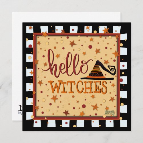 Hello Witches Funny Friend Halloween Holiday Card