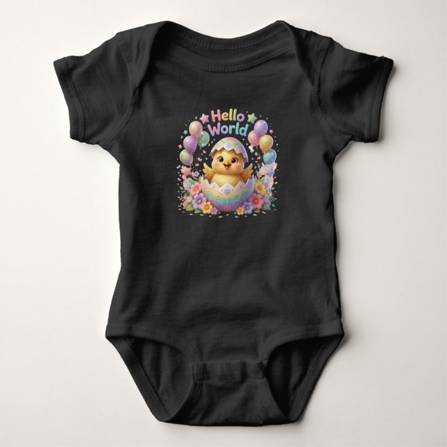 Hello World Baby Bodysuit (Front)