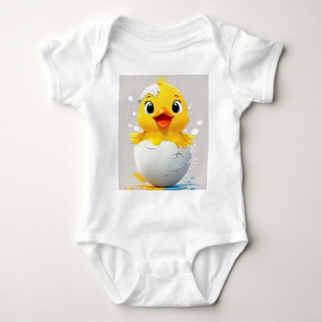 Hello World! Chic Chick Baby Bodysuit (Front)