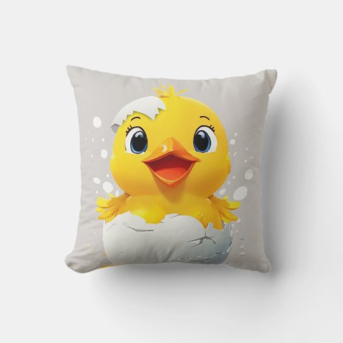 Hello World Chic Chick Throw Pillow