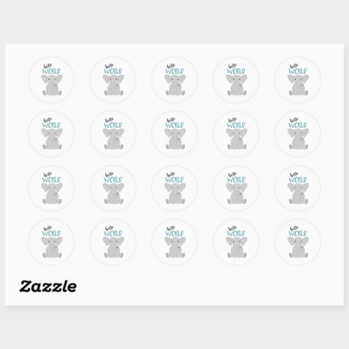 Hello World Classic Round Sticker | Zazzle