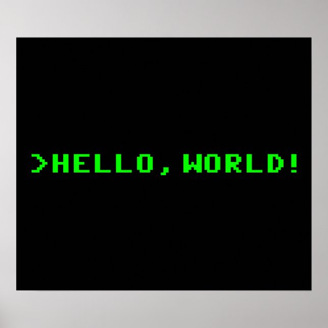 Hello World Computer Programming Poster (Front)