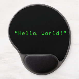 "Hello World" Computer Style Gel Mouse Pad