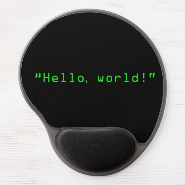 "Hello World" Computer Style Gel Mouse Pad (Front)