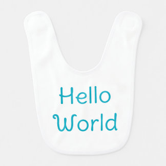 Hello world cute baby bib