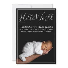 Hello World Photo Baby Birth