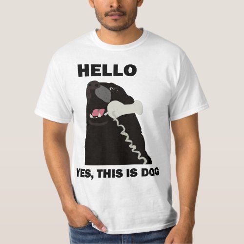 HELLO YES THIS IS DOG telephone phone T_Shirt