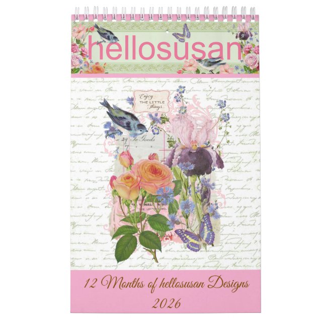 hellosusan Designs 12 Month Calendar 2026 (Cover)