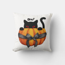 Helloween Black Cat in a Pumpkin Funny Gift