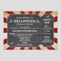 HELLoween Halloween Party Circus Horror Ticket Invitation