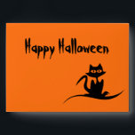 Helloween scary cat envelope<br><div class="desc">This is beautiful Orange happy Halloween Scarry cat background envelope. Text and design can be customized for any envelope. It is Perfect for all special occasions. Purple Glitter Faux confetti envelope to match your wedding/anniversary/birthday invitation cards.</div>