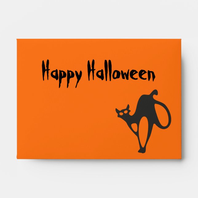 Helloween scary cat envelope (Front)