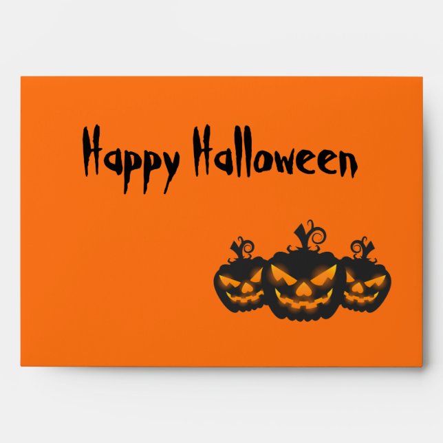 Helloween scary pumpkin envelope (Front)