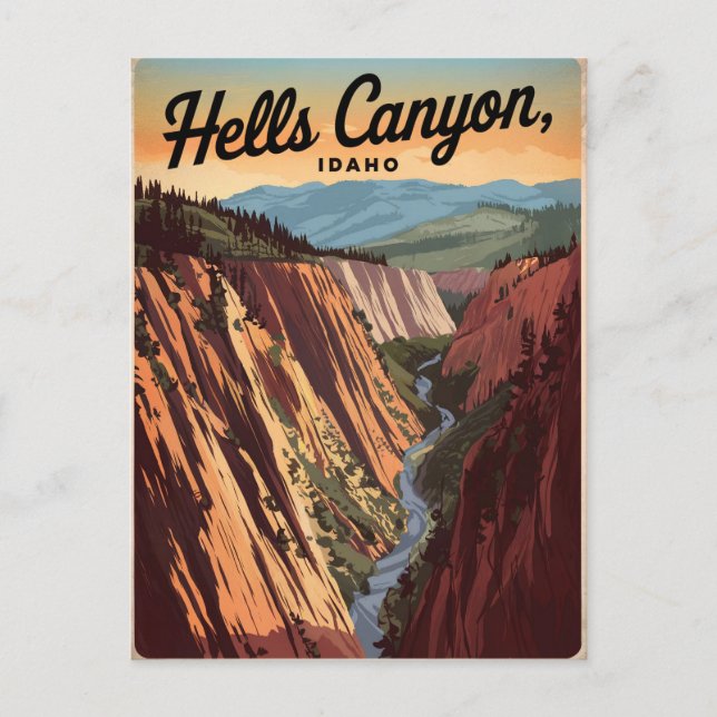 Hells Canyon Idaho Vintage Postcard (Front)