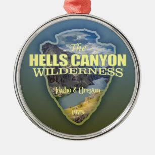 Hells Canyon WA (arrowhead) Metal Ornament