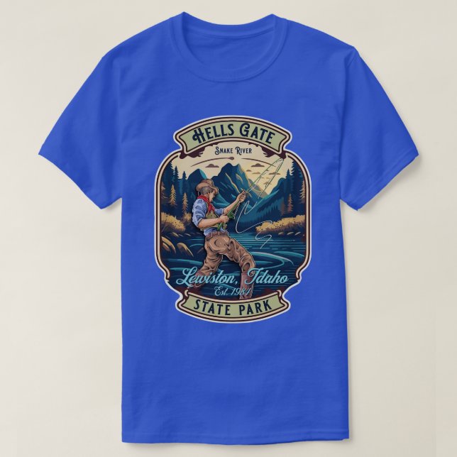Hells Gate State Park Lewiston Idaho Fly Fishing S T-Shirt (Design Front)