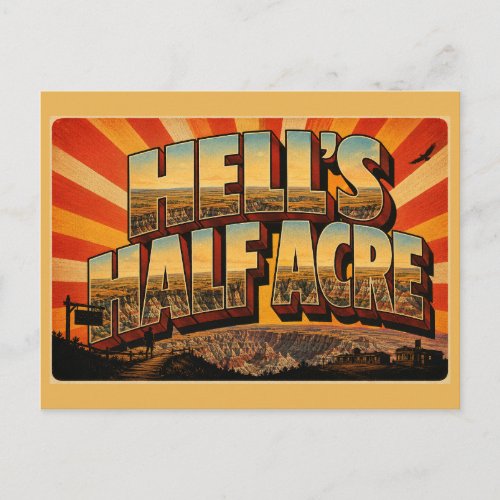 Hell's Half Acre Badlands Canyon Wyoming Art Postcard