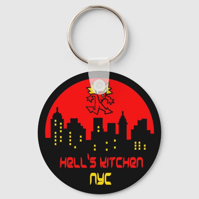 Hell's Kitchen Devil Logo Keychain (Front)