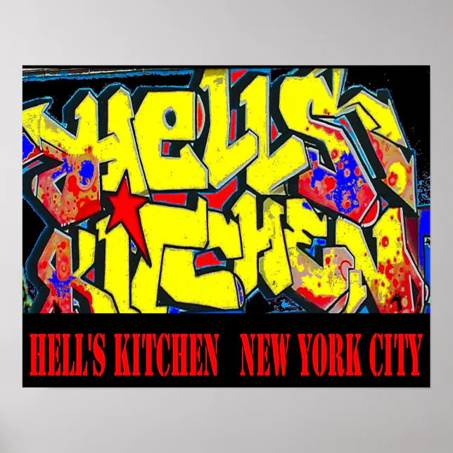 Hell's Kitchen District Tag, New York City Poster | Zazzle