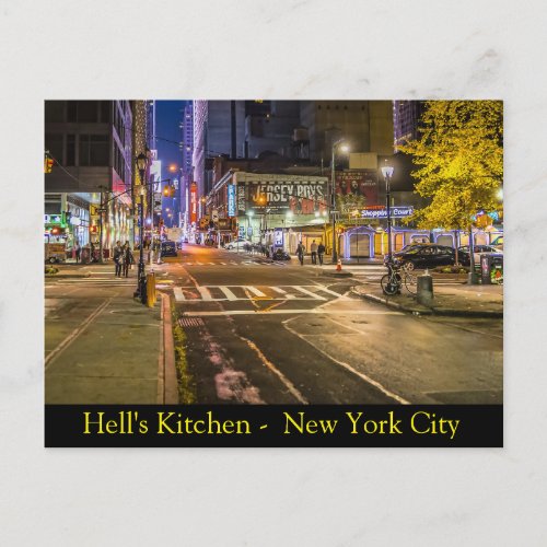 Hells Kitchen in New York City Postcard