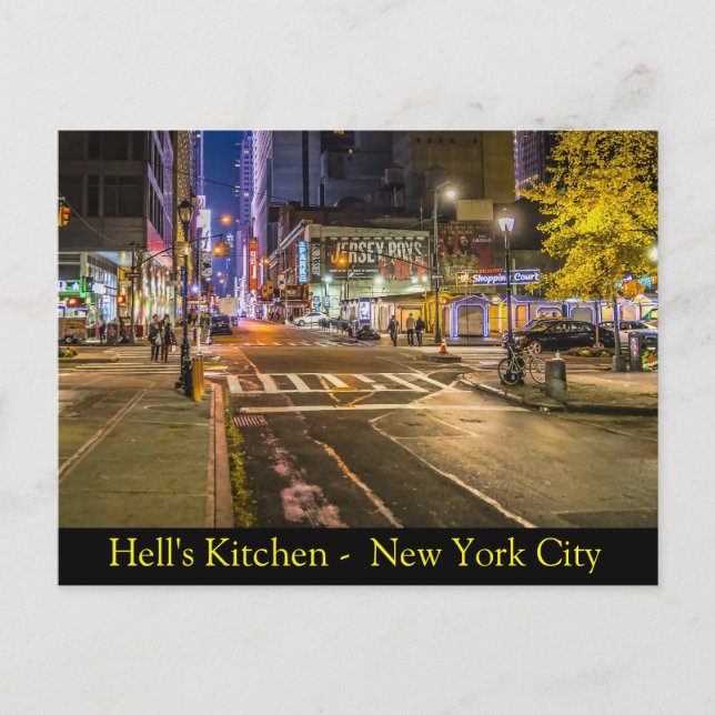 Hell's Kitchen in New York City Postcard (Front)