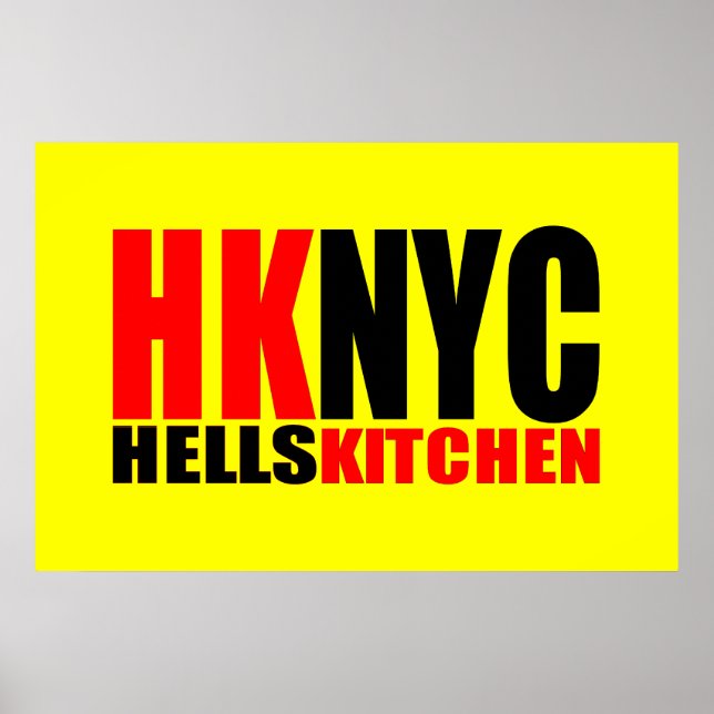 Hell's Kitchen New York City Logo Poster (Front)