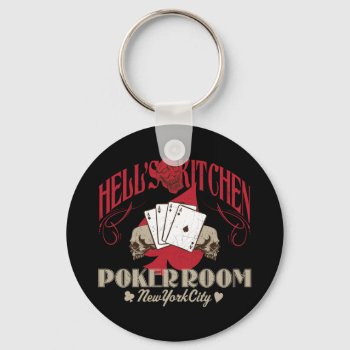 Hells Kitchen Poker Room  New York City Keychain by brev87 at Zazzle