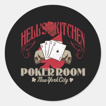Hells Kitchen Poker Room  New York City Sticker by brev87 at Zazzle