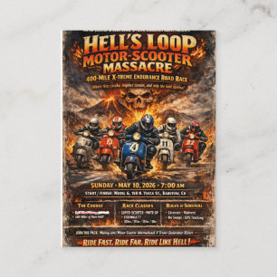 Hell's Loop 2026 Event Poster Business Card