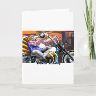 Hells Turkey Funny Thanksgiving Harley Tees & Gift Holiday Card