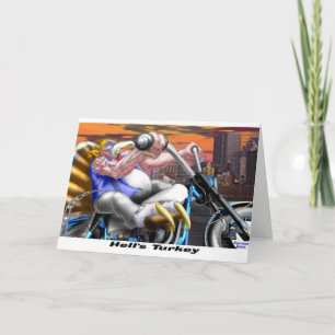 Hells Turkey Funny Thanksgiving Harley Tees & Gift Holiday Card