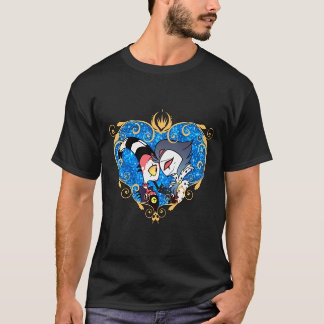 Helluva Boss Stolas And Blitzo Heart T-Shirt (Front)