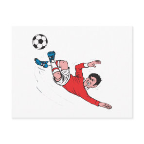 helluva soccer kick postcard