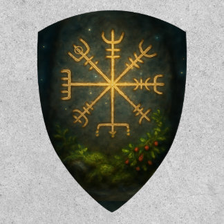 Helm of Awe Aegishjalmur Norse Protective Symbol Patch