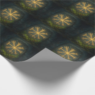 Helm of Awe Aegishjalmur Norse Protective Symbol Wrapping Paper