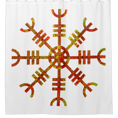 Helm Of Awe Norse Viking Symbol Shower Curtain