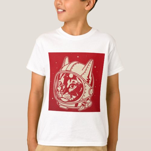 Helmet Astronaut Cat T_Shirt