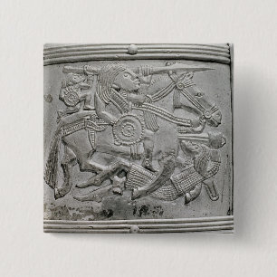 Helmet fragment, from Sutton Hoo Treasure Pinback Button