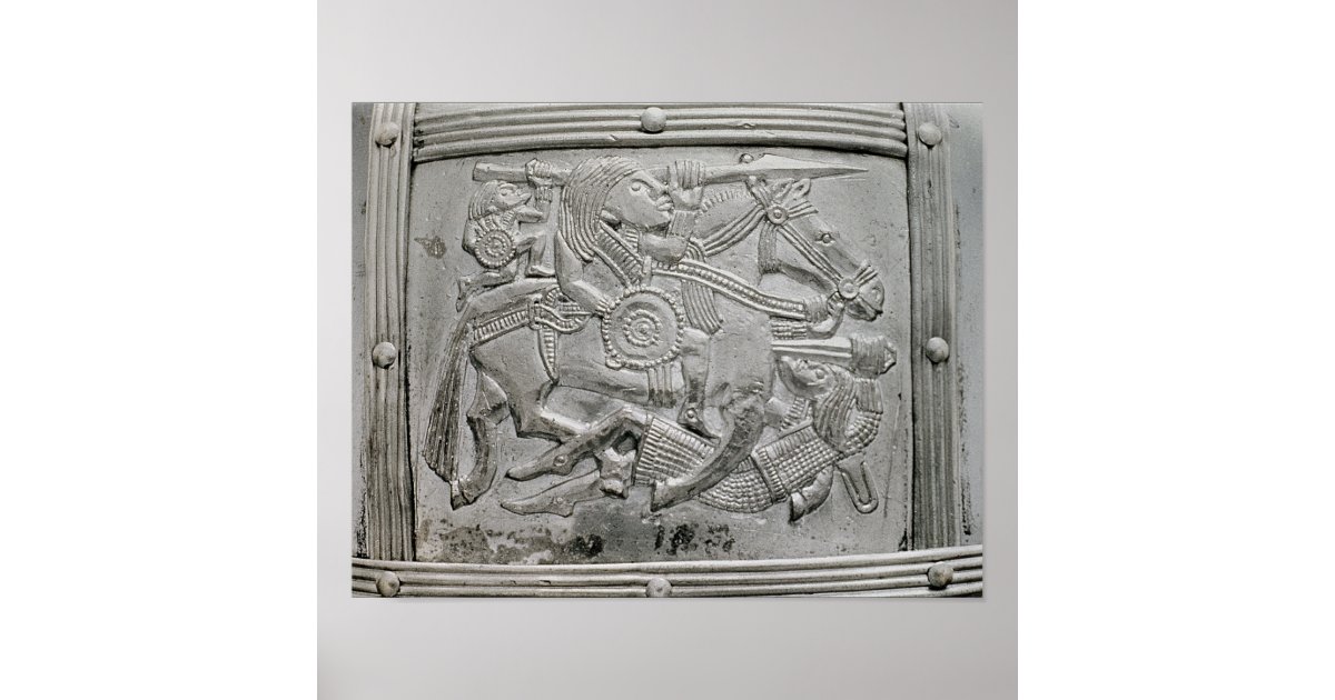Helmet fragment, from Sutton Hoo Treasure Poster | Zazzle.com