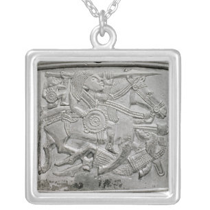 Helmet fragment, from Sutton Hoo Treasure Silver Plated Necklace