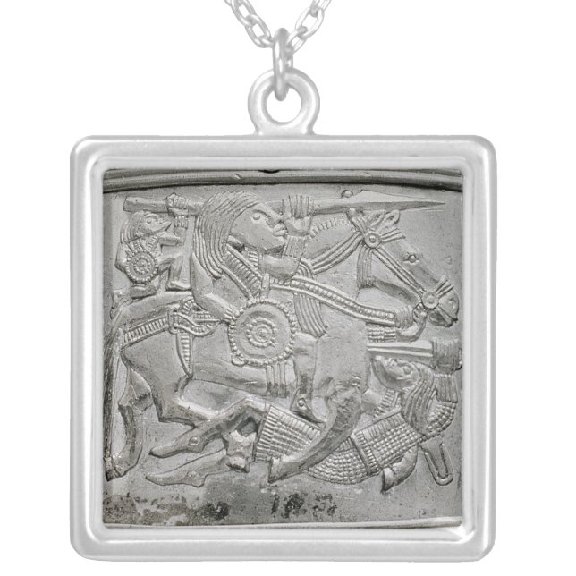 Helmet fragment, from Sutton Hoo Treasure Silver Plated Necklace (Front)