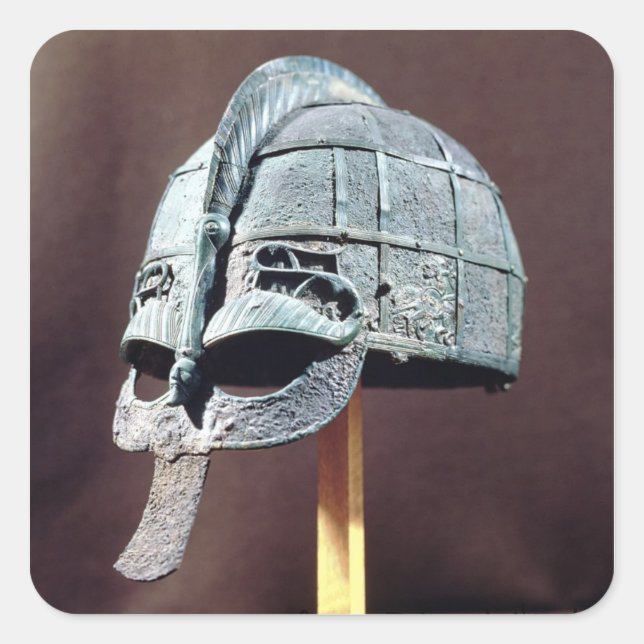Helmet, from the Vendel Treasure Square Sticker (Front)