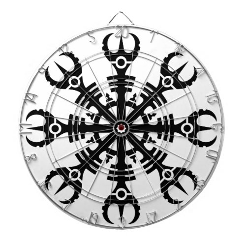 Helmet of awe _ Aegishjalmur No2 black Dartboard With Darts