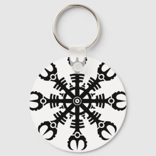 Helmet of awe - Aegishjalmur No.2 (black) Keychain