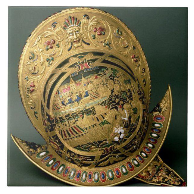Helmet of Charles IX (1550-74) 16th century (gold Ceramic Tile (Front)