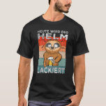 Helmet painted beer drinker and men&#39;s evening slot T-Shirt