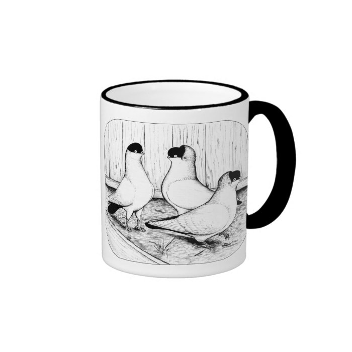 Helmet Pigeon Trio Coffee Mug