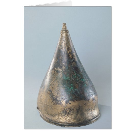 Helmet with incised decoration cards (Front)