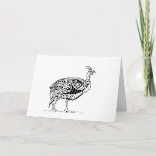 Helmeted Guinea Fowl Design Card
